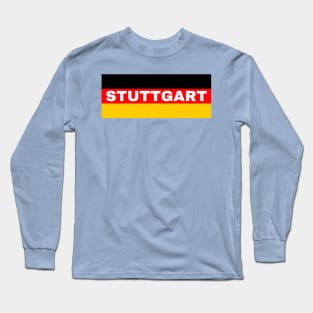 Stuttgart City in German Flag Long Sleeve T-Shirt